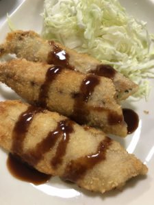 フライパンで作ったアジフライ
