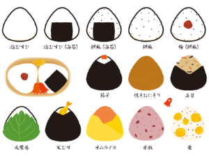 おにぎりを間食に